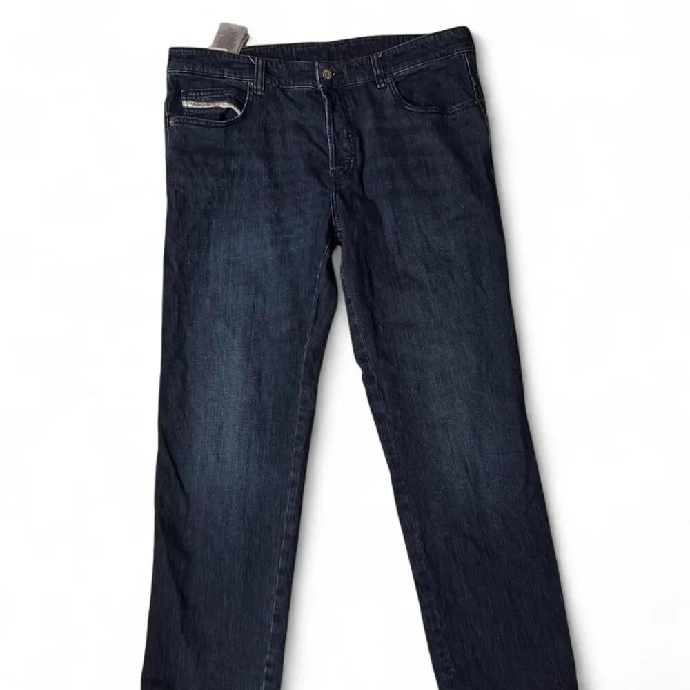 (2017) Diesel Denim Division Slim-Straight Jeans - Dark Indigo - 36